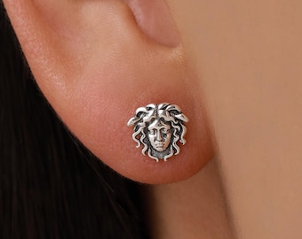 Sterlingzilveren Medusa Head-oorknopjes