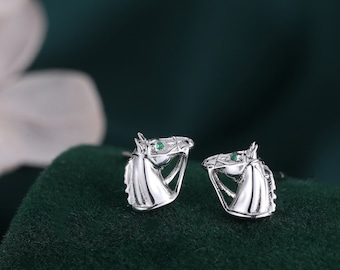 Ancienne Bride De Spectacle D'oreilles En Argent Sterling – Tête De Cheval Poco Lena – Western