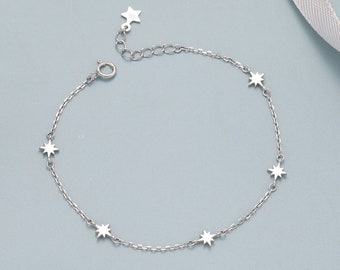 Starburst Bracelet/Necklace in Sterling Silver, North Star Bracelet/ Necklace, Sunburst/Star Bracelet/ Necklace, Star Motif