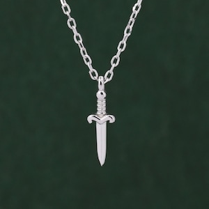 Extra Tiny Sword Pendant Necklace in Sterling Silver, Silver or Gold, Sword Necklace, Extra Small Pendant