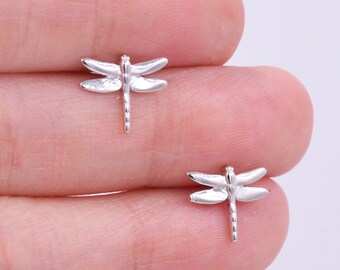 Dragonfly Stud Earrings in Sterling Silver,  Cute Fun Quirky Animal Jewellery, Jewelry Gift for Her, Animal Lover,  Nature Inspired