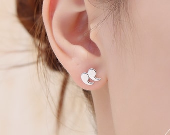 Quotation Marks Earrings in Sterling Silver, Silver or Gold or Rose Gold, Fun and Quirky Gift for a Book Lover