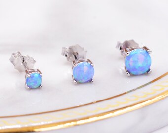 Opal imitation earrings opal stud black opal stud earrings blue opal stud earrings studs earrings iridescent opal earrings rainbow earrings