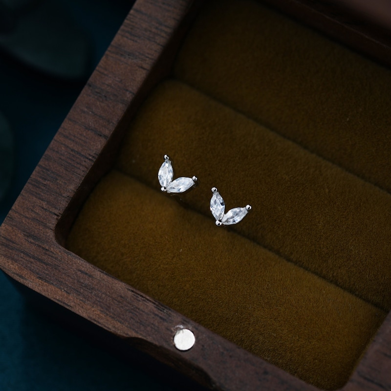 Marquise Dainty Earrings Etsy UK