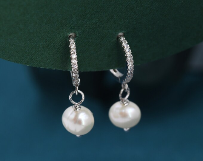 M. Donohue Freshwater Pearl Mini Huggie Hoop Earrings main image 1