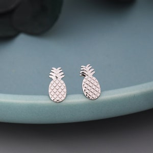 Pineapple Stud Earrings in Sterling Silver - Fruit Stud Earrings  - Nature Inspired  - Cute,  Fun, Whimsical