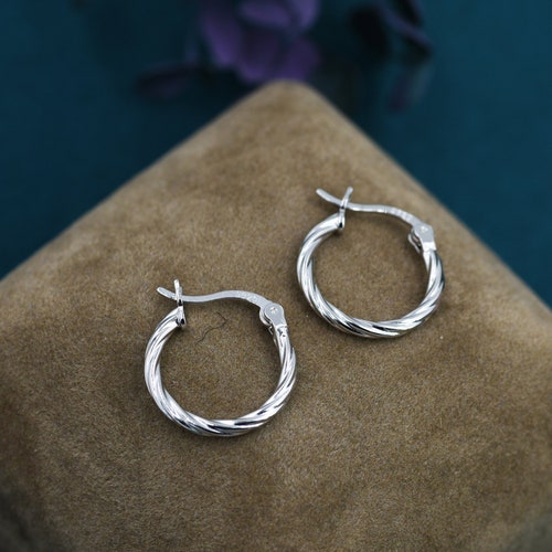 Braided Hoop Earrings in Sterling Silver Silver or Gold or Etsy UK