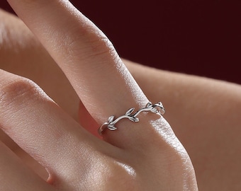 Olive leaf band ring best sale