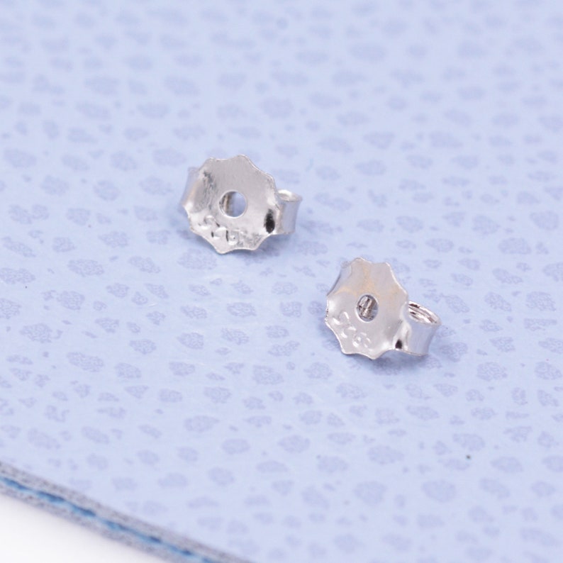 Sterling Silver Forget-me-not Flower Stud Earrings, Nature Inspired Blossom Earrings, Cute and Quirky image 8