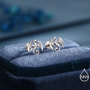 Dragon 16G Internally Threaded Flat Back Earrings in Sterling Silver