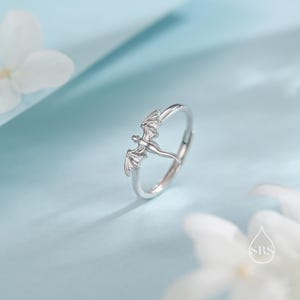 Sterling Silver Dragon Dainty Ring image 2