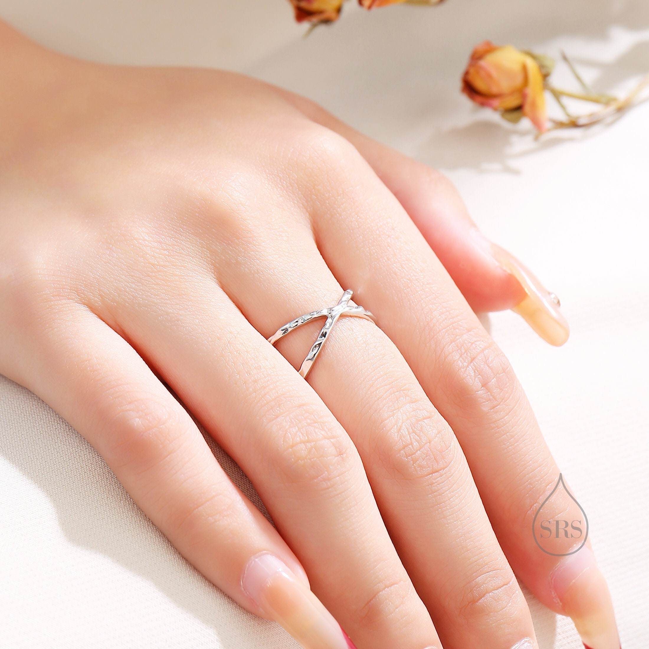 Double Line Cross Ring【Casual】（Silver） Amazon.com: Sterling Silver 925 Cross Ring Double Cross CZ