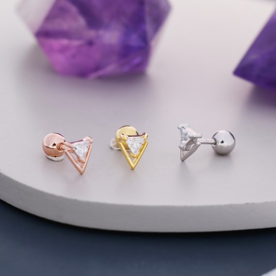 Gray Moonstone Earrings Gold-plated Sterling Silver Crystal Geometric Gray Moonstone Earrings Gold-plated Sterling Silver Crystal Geometric