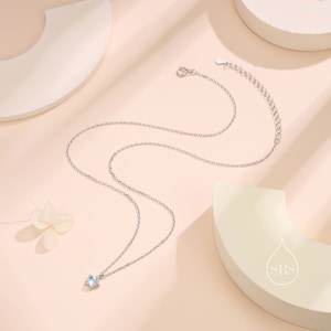 Collana con pendente a stella in pietra di luna in argento sterling, argento o oro, collana a stella Aurora, collana a stella in pietra di luna immagine 3