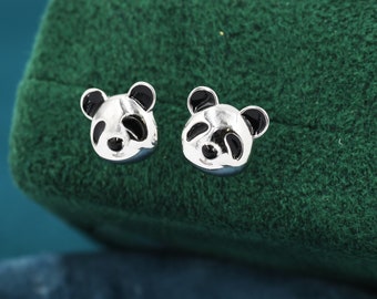 Orecchini Donna A Pandoro In Argento 925 – Gioielli Panda Con Bambù – Regalo Ideale In Scatola Portagioie