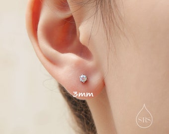 Prong Set Aurora CZ Stud Earrings in Sterling Silver, Silver or Gold or Rose Gold, 3mm, 5mm, 6mm 6 Prong, Colour Changing AB CZ Stud Earring - Etsy Prong Set Aurora CZ Stud Earrings in Sterling Silver, Silver or Gold or Rose Gold, 3mm, 5mm, 6mm 6 Prong, Colour Changing AB CZ Stud Earring - Etsy