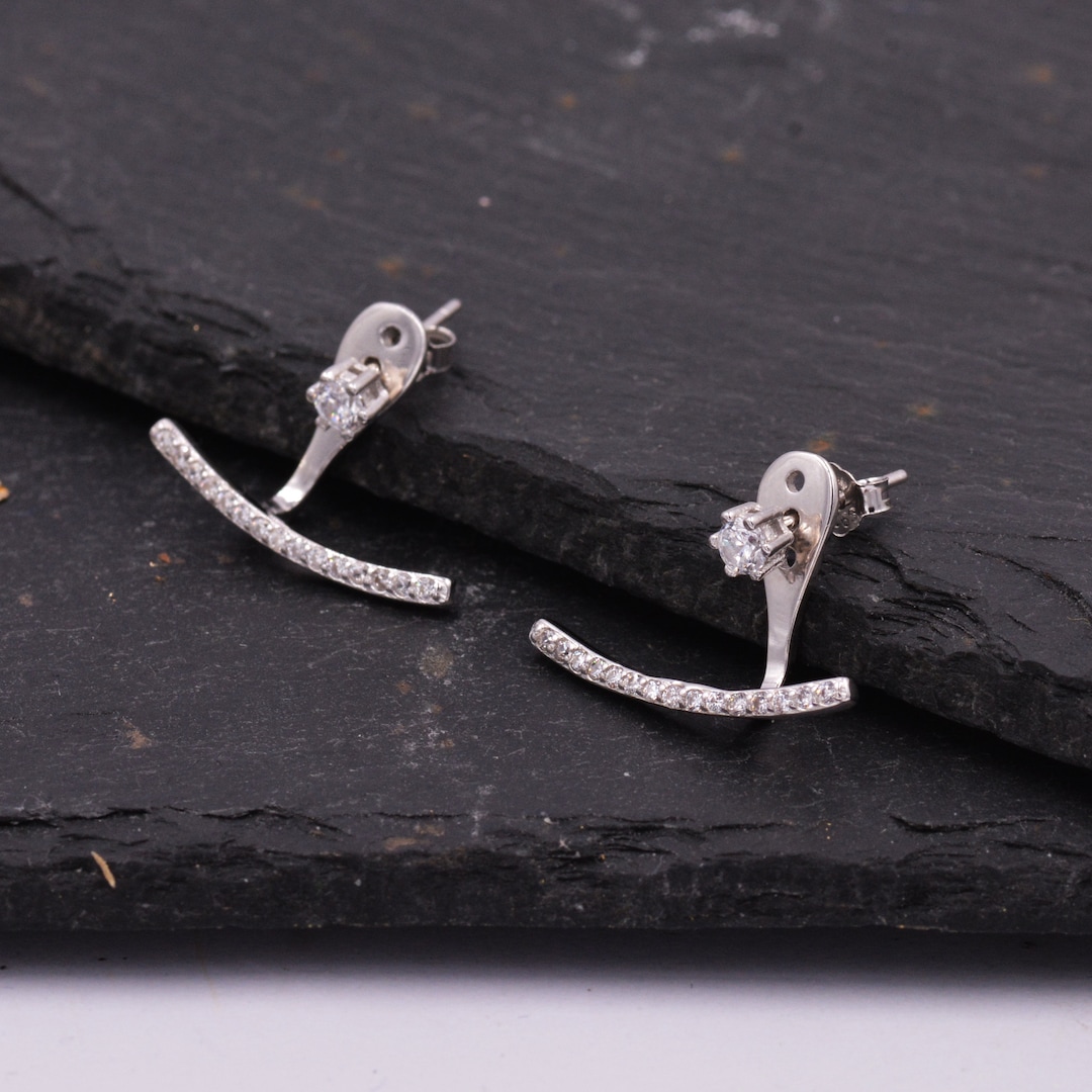 ★MIDNIGHT MOMENT.★ bumpy ear jacket earring Designer fashion, Seoul-fully created | W Concept