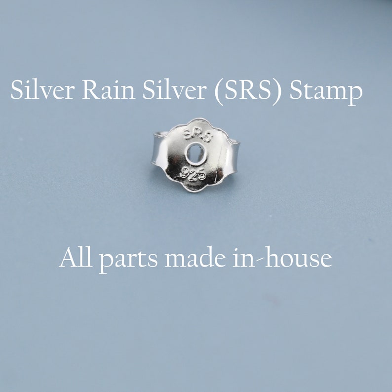 Sterling zilveren Maansteen kroon Stud Oorbellen, Prong Set, zeemeermin kleur oorbellen, gesimuleerde Maansteen glazen oorbellen, minimalistisch afbeelding 10