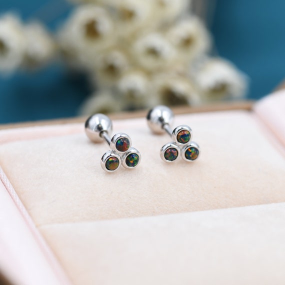 Screw back opal earrings clearance