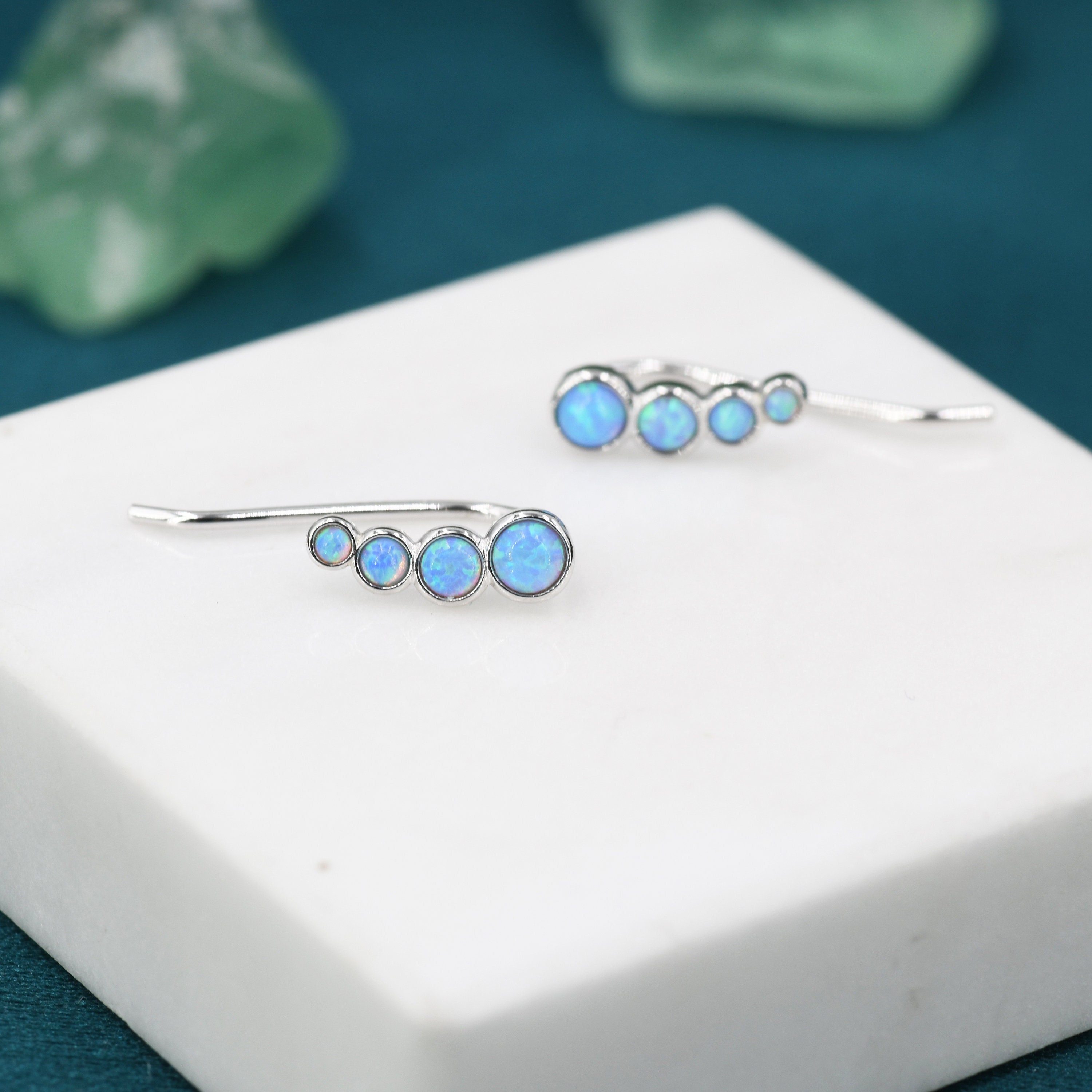 Gemstone shop ear climbers