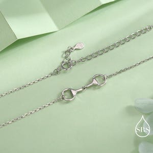Snaffle Bit Necklace in Sterling Silver, Silver or Gold, Horse Necklace, Horse Charm, Horse Gift, Horse Jewellery image 4