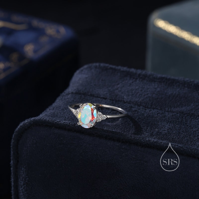 Crystal Ab Heart Ring - Etsy