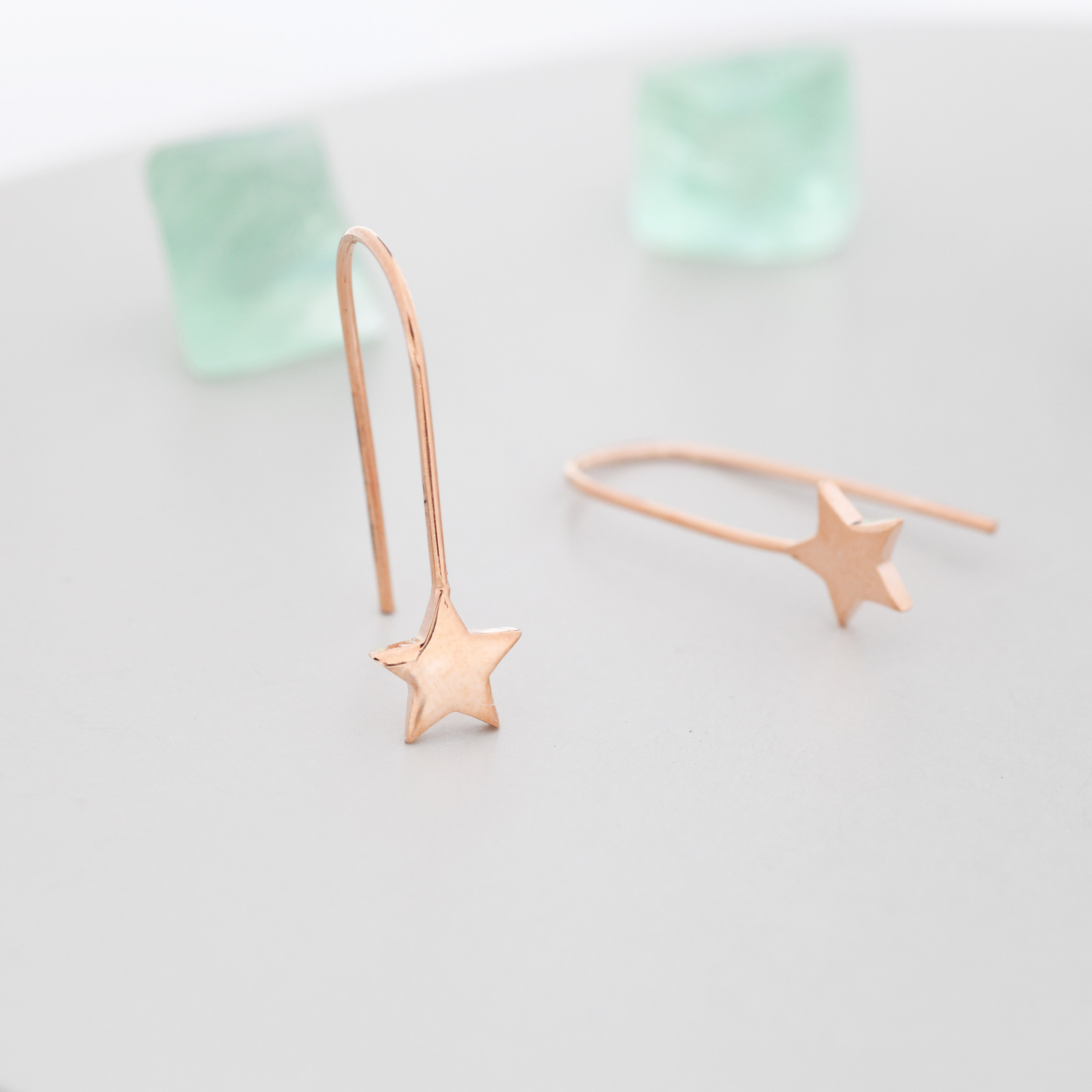 Sterling Silver Star Drop Earrings in Sterling Silver Silver - Etsy UK