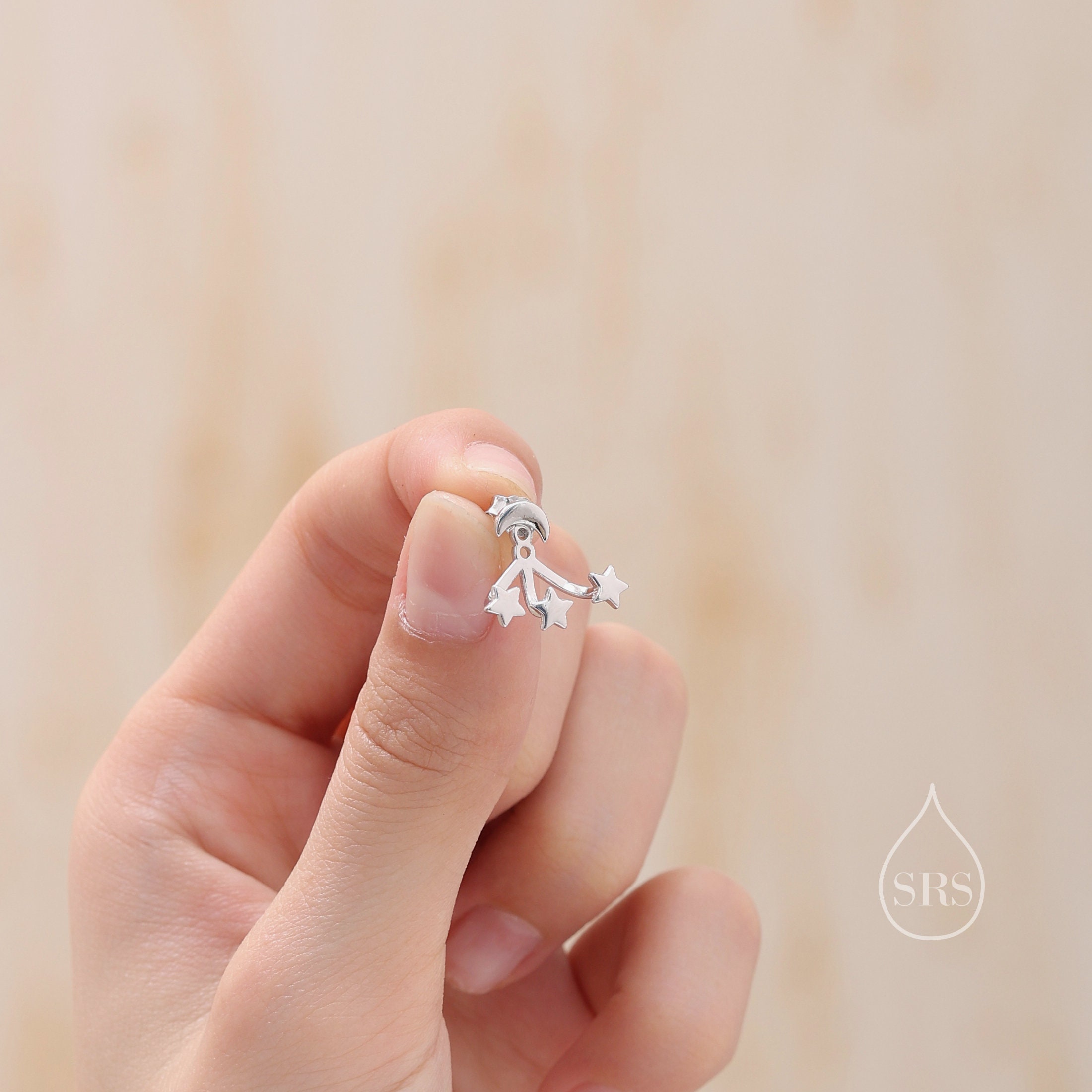 ●TATIANA● Silver 925 Twinkle New Moon Ear Jacket Earrings MUSINSA | TATIANA (Silver 925) Twinkle New Moon Ear Jacket