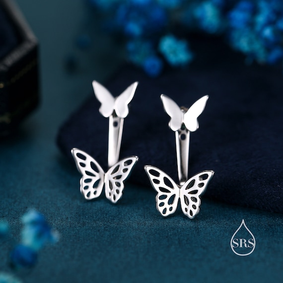 Argento Sterling Diamante Piccoli 12mm Farfalla Retro Startfish