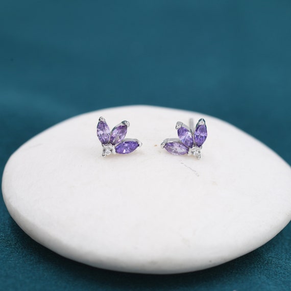Sterling Silver Square Cluster Gemstone 7mm Stud Earrings Sterling Silver Square Cluster Gemstone 7mm Stud Earrings