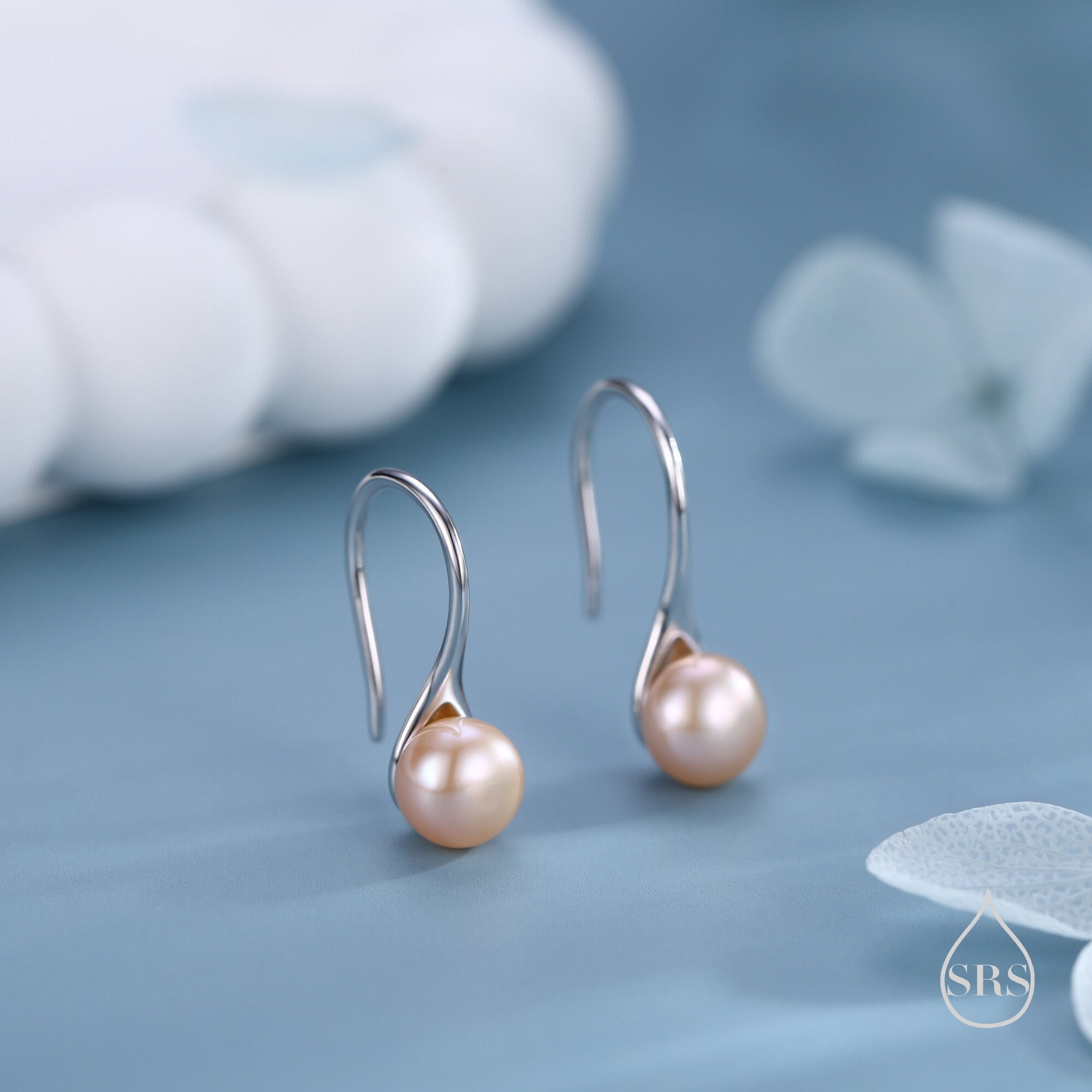 Orecchini pendenti in argento sterling con perle d'acqua dolce naturali, orecchini pendenti con gancio in perle rosa viola S925, orecchini da sposa, regalo per lei - Italia