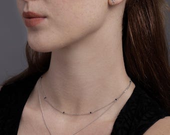 Sterling Silver Oxidised Luna Moth Earrings and Necklace Set