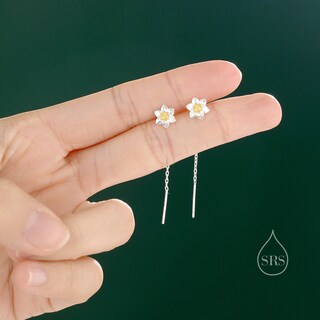 Orecchini Narciso Con Ape In Argento 925 – Fatti A Mano, Idea Regalo Donna
