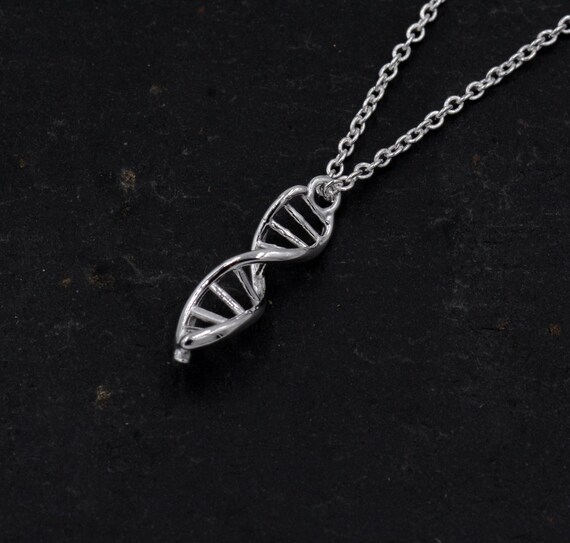 Sterling Silver Double Helix DNA 