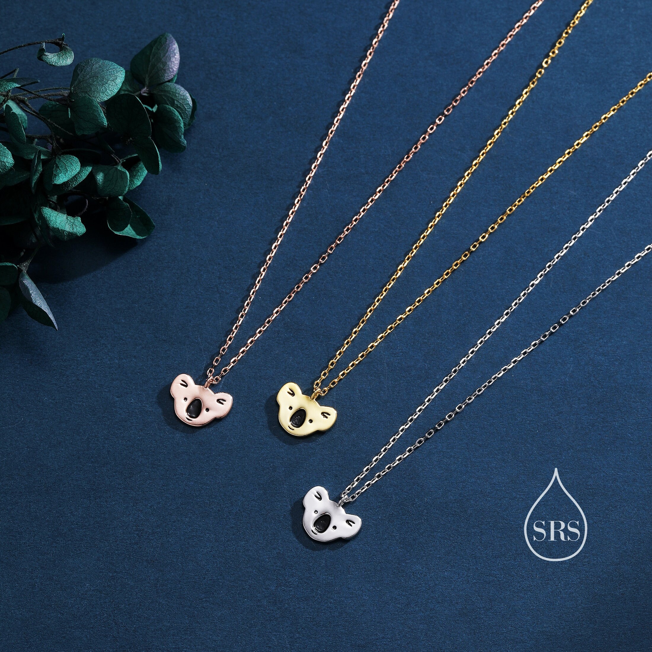 Collana Con Ciondolo Koala Carino In Acciaio Inossidabile, Placcata Oro 18K, Gioielli Animali Per Donne E Ragazze, Regalo Con Sacchetto
