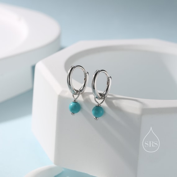 ピアス Blue Enamel Carabiner Hoop One Touch 925 Silver Earrings Oval Carabiner Hoop Earrings – Sterling Forever