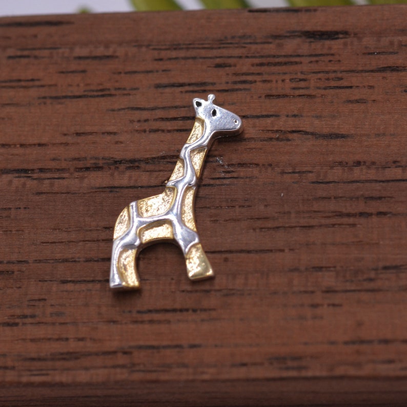 Giraffe Stud Earrings in Sterling Silver, Cute Fun Quirky, Jewellery Gift for Her, Animal Lover, Nature Inspired image 2