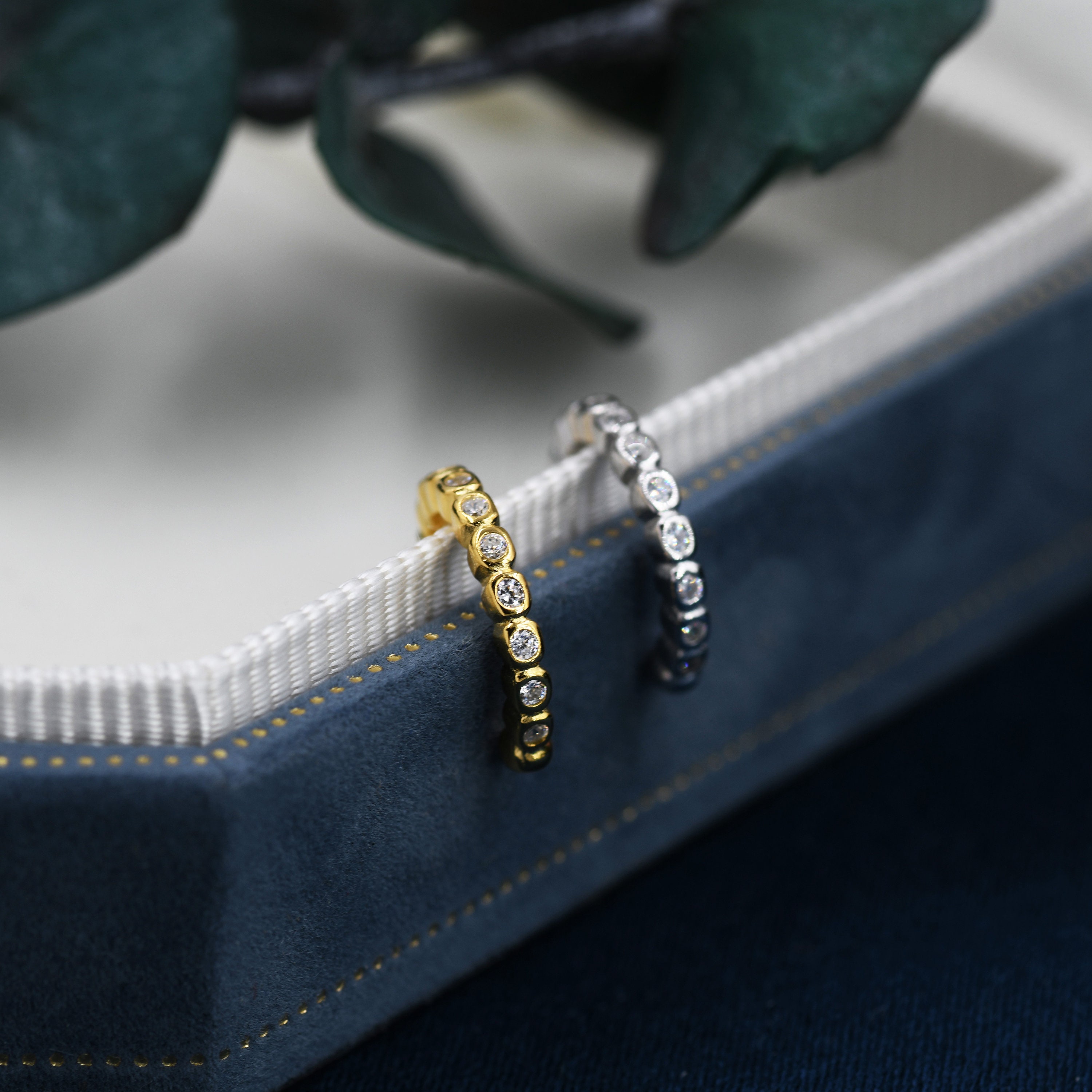 CZ Crystal Dotted Ear Cuff in Sterling Silver, Silver or