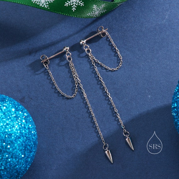 ピアス Spike Pendant Drop Clip-On Earrings Grunge Accessories Cross Rivet Drop Earrings Punk Charms