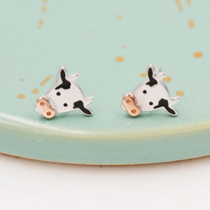 Elephant 3D Animal Stud Earrings in Sterling Silver | DOTOLY