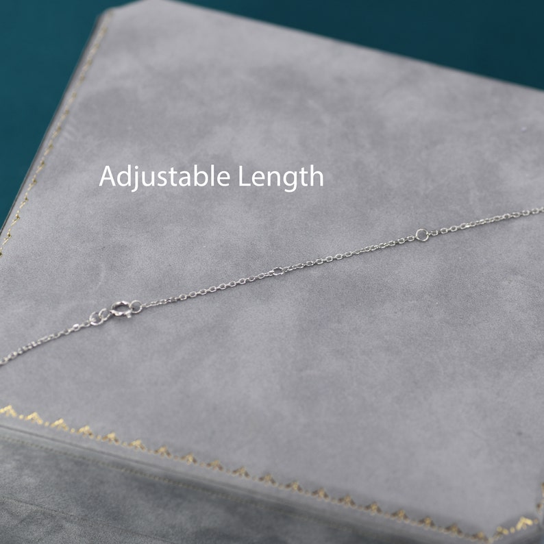 1 Carat Moissanite Solitaire Bezel Pendant Necklace in Sterling Silver, 1 Ct Moissanite Diamond Bubble Necklace, 6.5mm Moissanite image 7