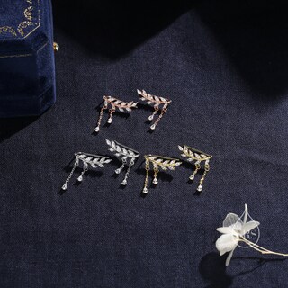 Reffeer Orecchini CZ Crawler In Argento Sterling 925 – A Cerchio Avvolgente Con Zirconi – Ipoallergenici – Regalo In Scatola