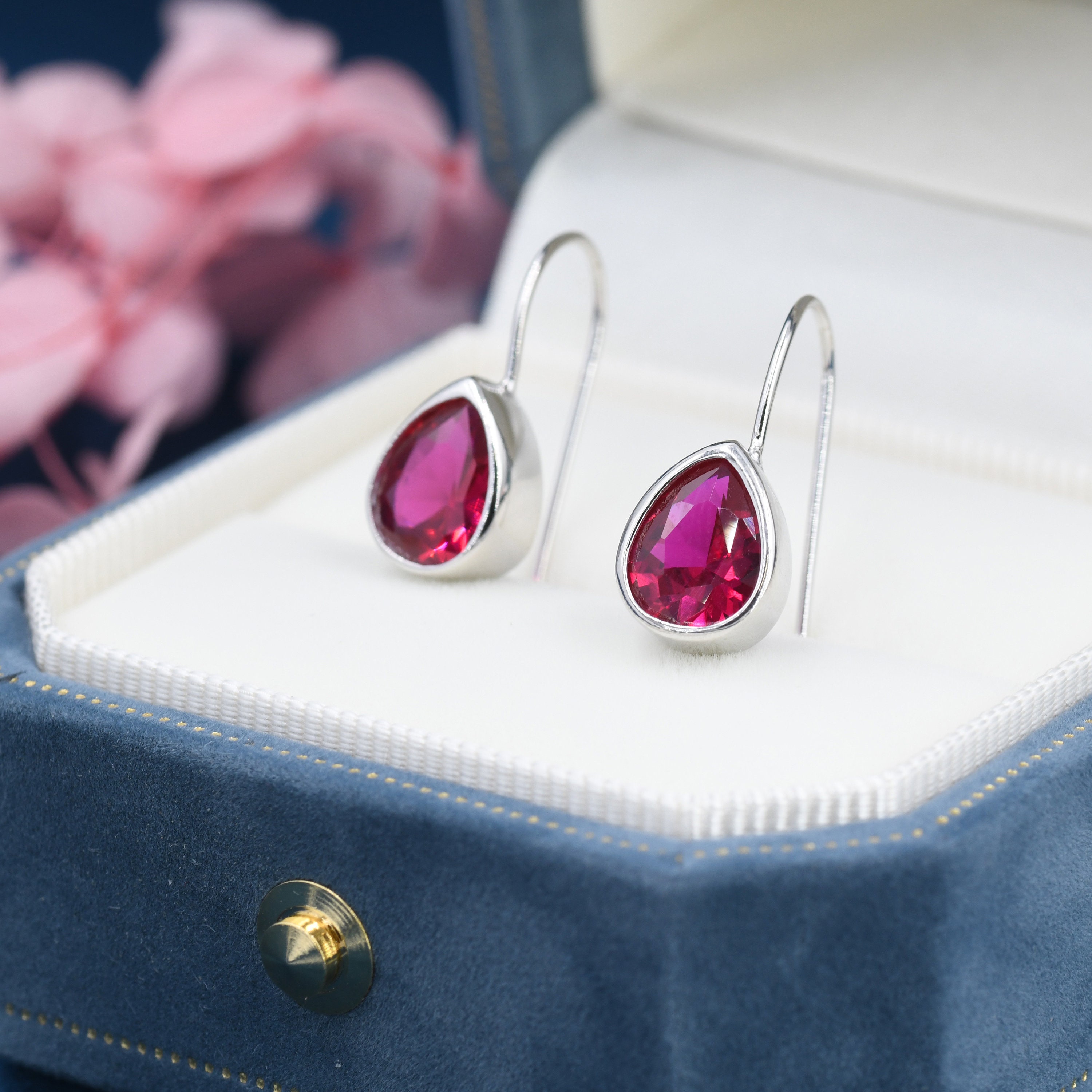 Fake ruby hotsell earrings