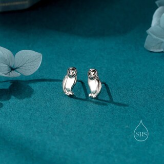 KINGWHYTE Orecchini A Gufo In Argento 925 Con Cristalli CZ, Gioielli Animalier Per Donne E Ragazze, In Confezione Regalo