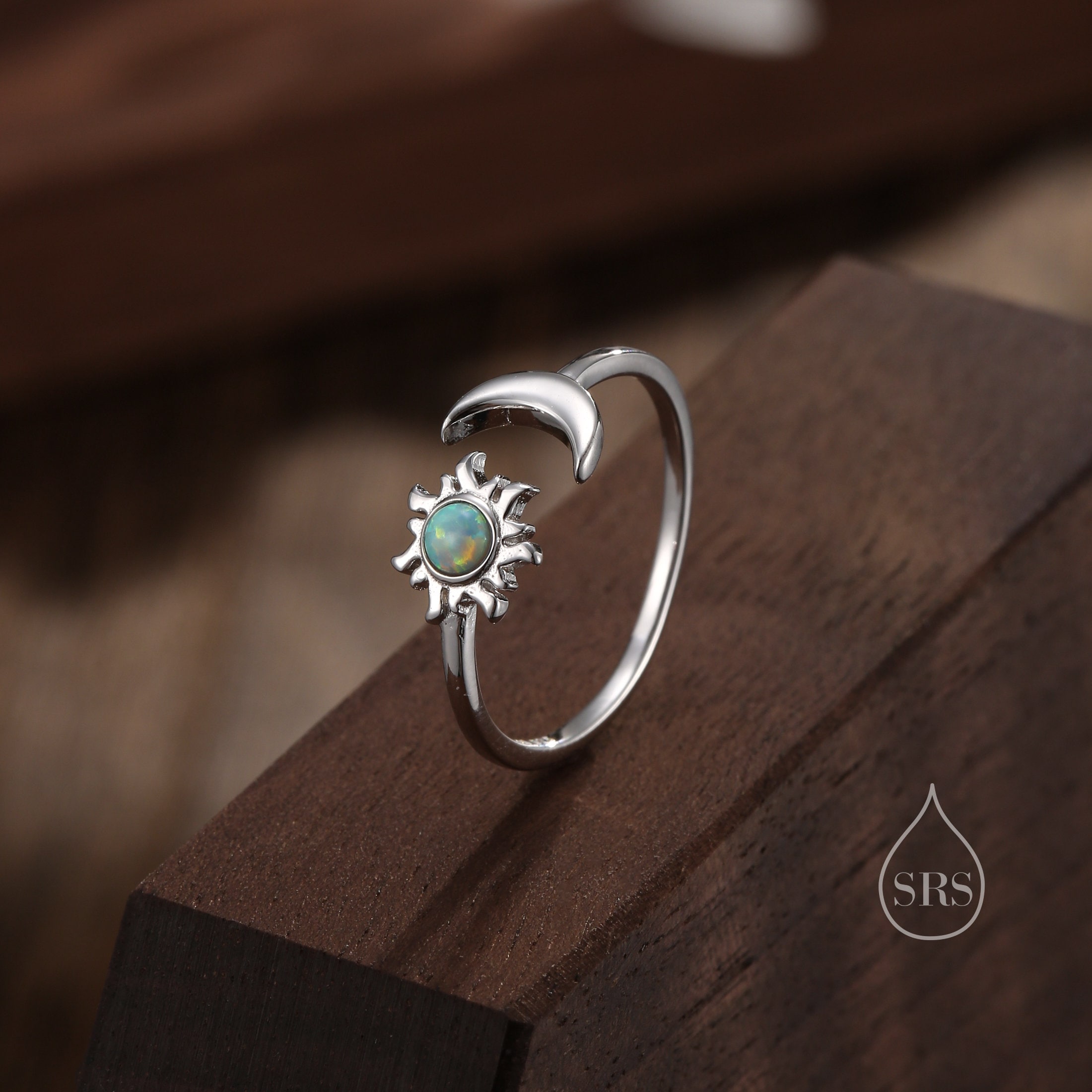 Sun and moon opal ring discount