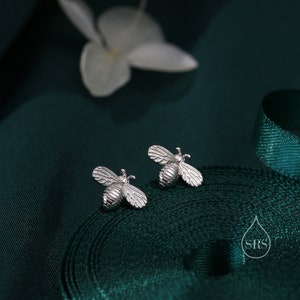 Sterling Silver Bee Stud Earrings