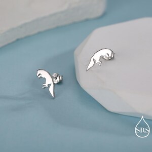 Springende Fuchs-Ohrstecker aus Sterlingsilber, springende Fuchs-Ohrringe, Gold- oder Roségold-Finish, Natur inspirierte Tierohrringe Bild 3