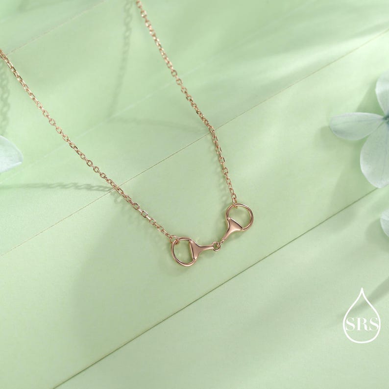 Snaffle Bit Necklace in Sterling Silver, Silver or Gold, Horse Necklace, Horse Charm, Horse Gift, Horse Jewellery image 6