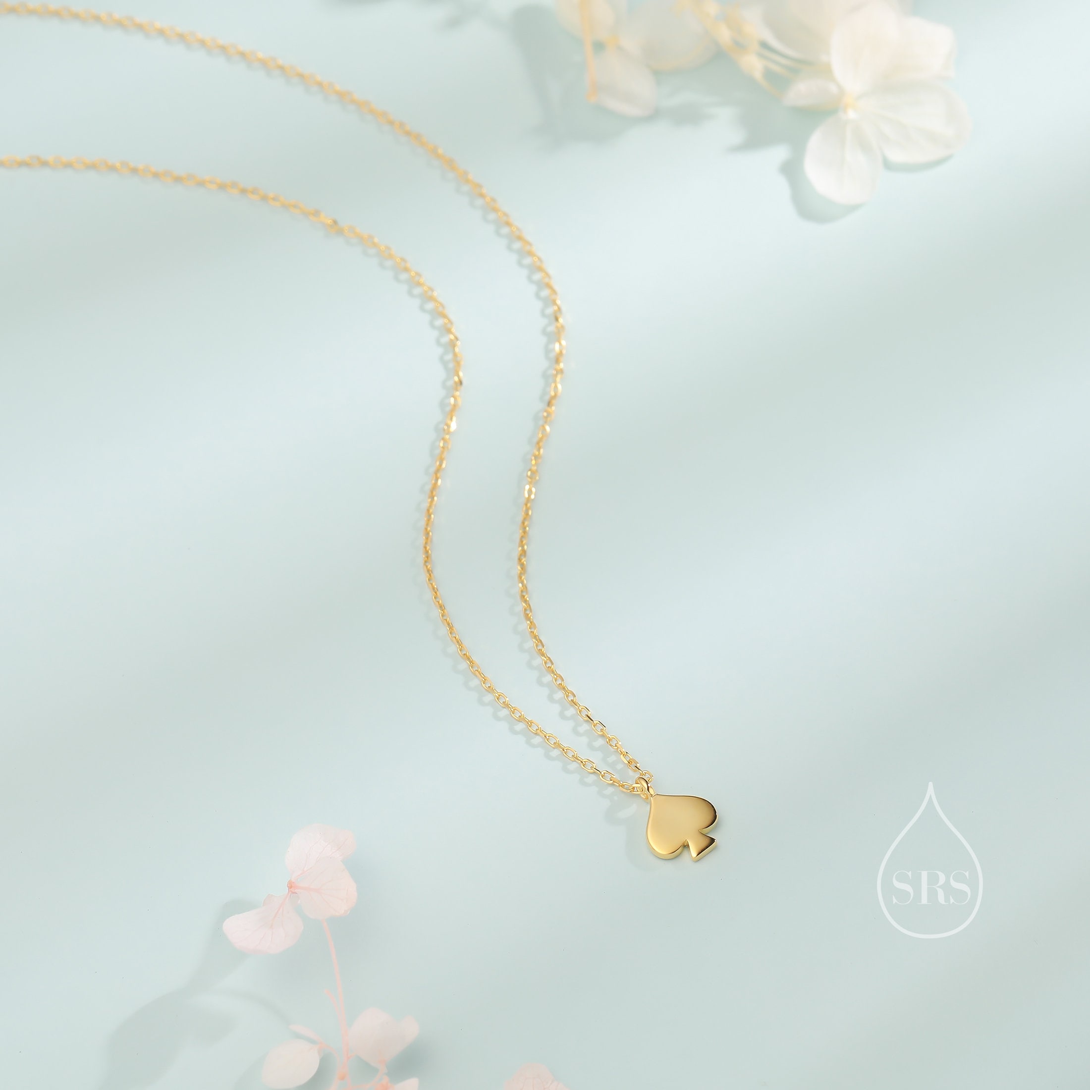 Collana Asso Di Picche In Argento 925 – Pendente Poker Con Strass Cuore E Lettera, Per Uomo E Donna
