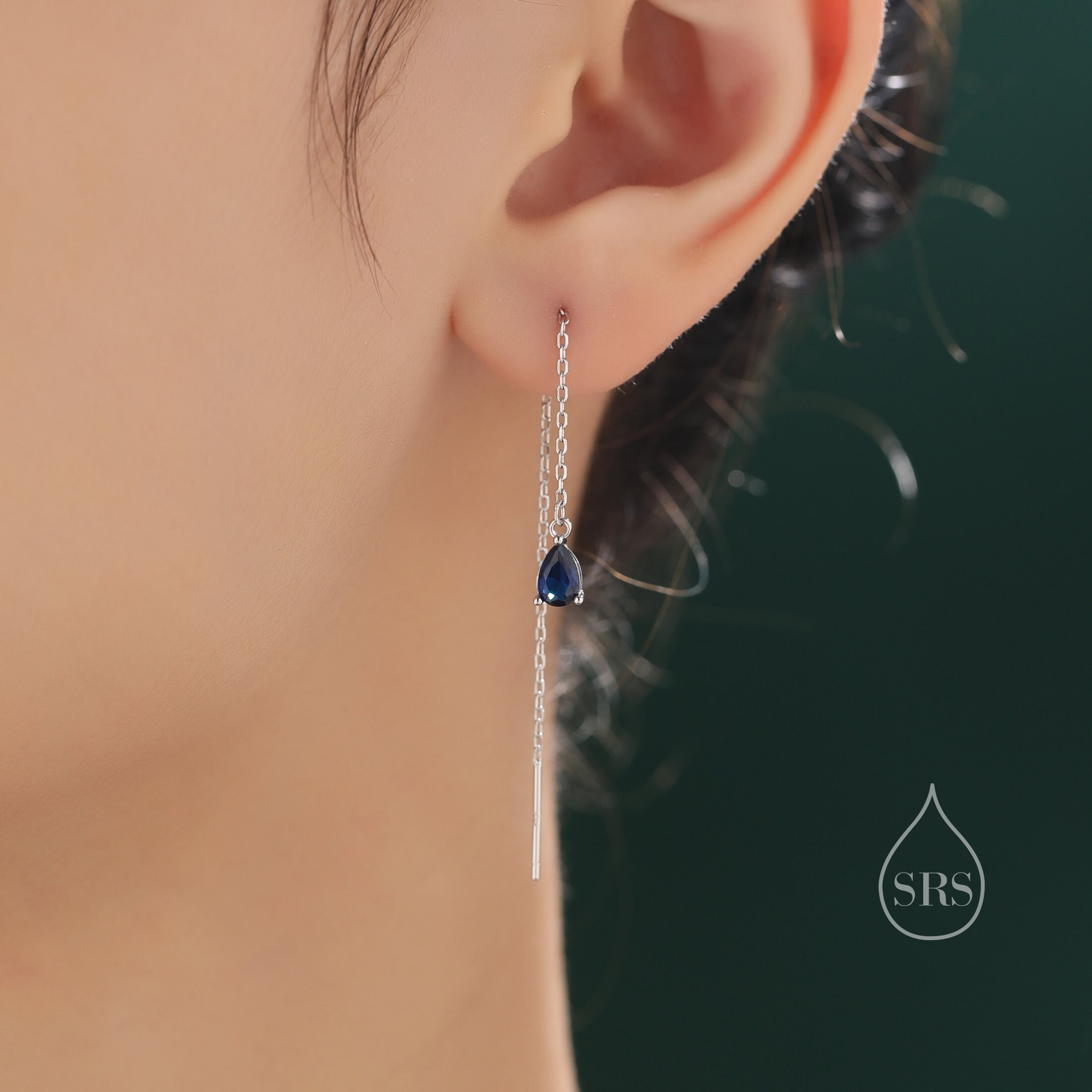 Orecchini In Argento Sterling 925 Con Zirconia Cubica Blu Zaffiro - Borchie Piccole 3mm - Gioielli Discreti In Confezione Regalo
